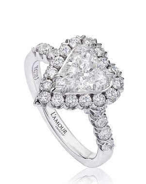 Christopher Designs Unique Heart Cut Engagement Ring