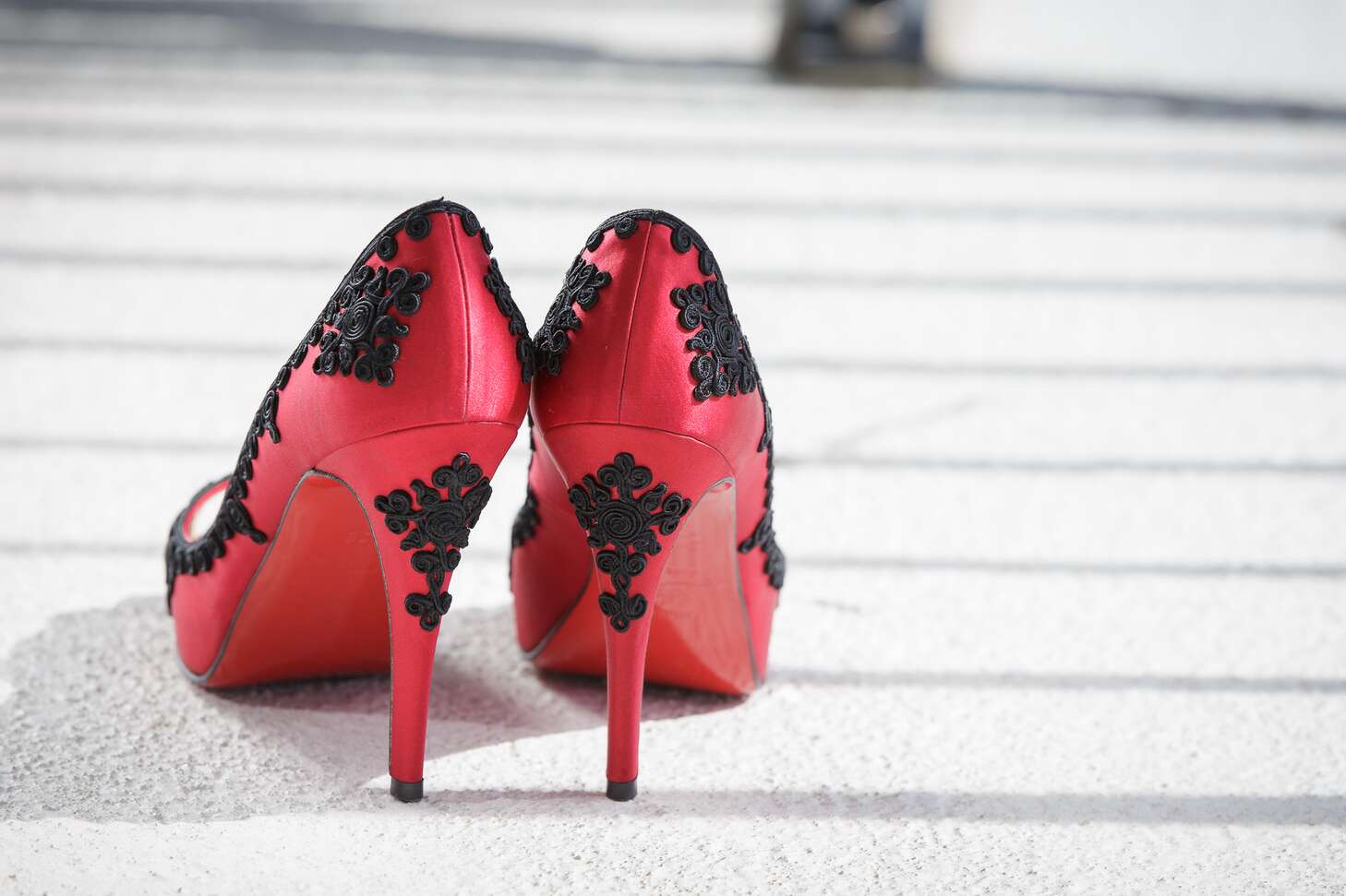 Red and Black Christian Louboutin Heels