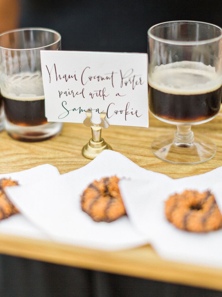 friends themed wedding girl scout cookies