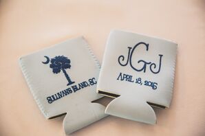 Blue Drink Koozie Wedding Favors