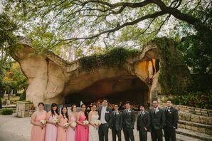 Wedding Party at The Oblate School of Theology Grotto
