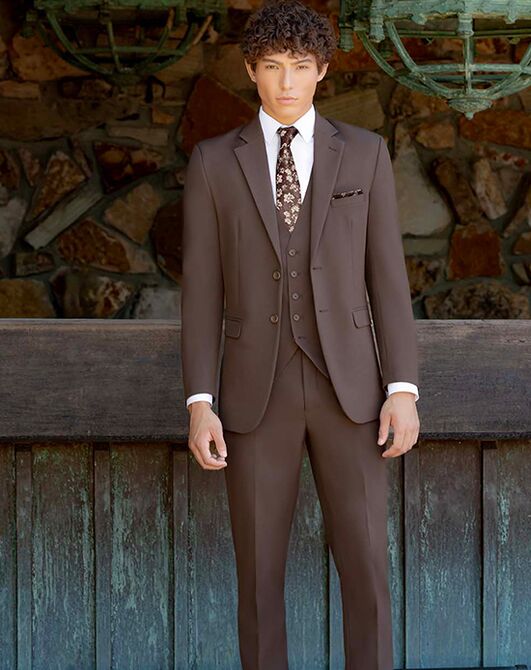 BLACKTIE METRO Chocolate Wedding Suit Brown Tuxedo - 6