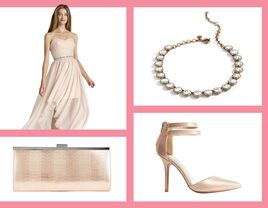 rose gold bridesmaid dress