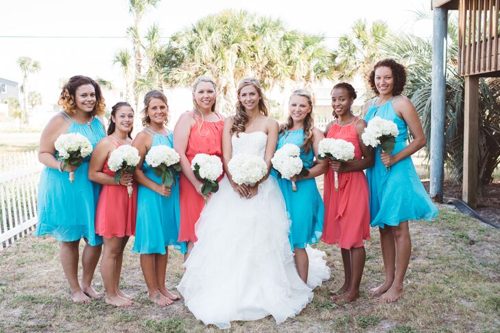 guava color bridesmaid dresses Guava Wrap Maxi Dress With Slit