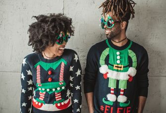 Funny Christmas couple