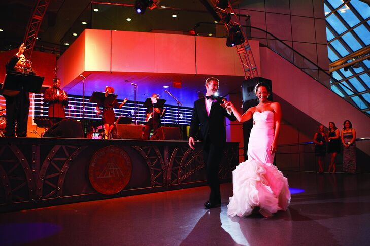 The couple's band played Will You Still Love Me? by Chicago for the first dance.