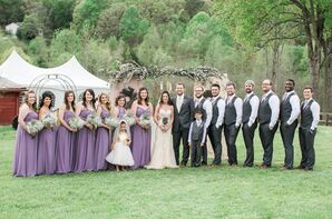 Lavender and Gray Wedding Party