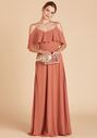Birdy Grey Jane Convertible Dress in Terracotta V-Neck Bridesmaid Dress - thumbnail - 4