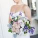 Purple and White Bridal Bouquet