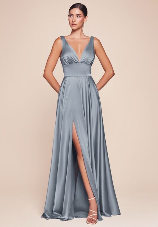 Ladivine 7469 V-Neck and Plunge Bridesmaid Dress - 5