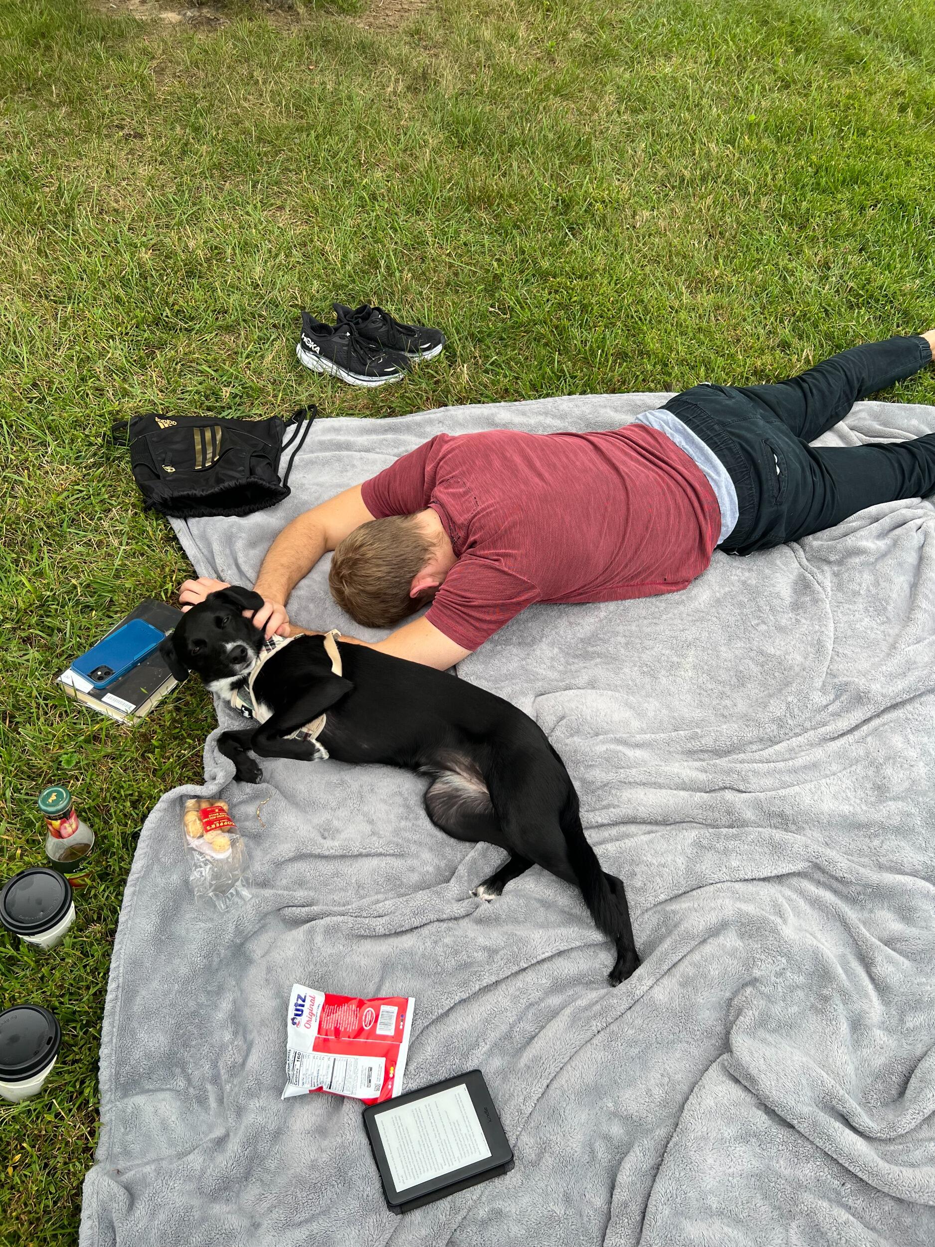 Kiki claiming her pets even when Michael is dead tired