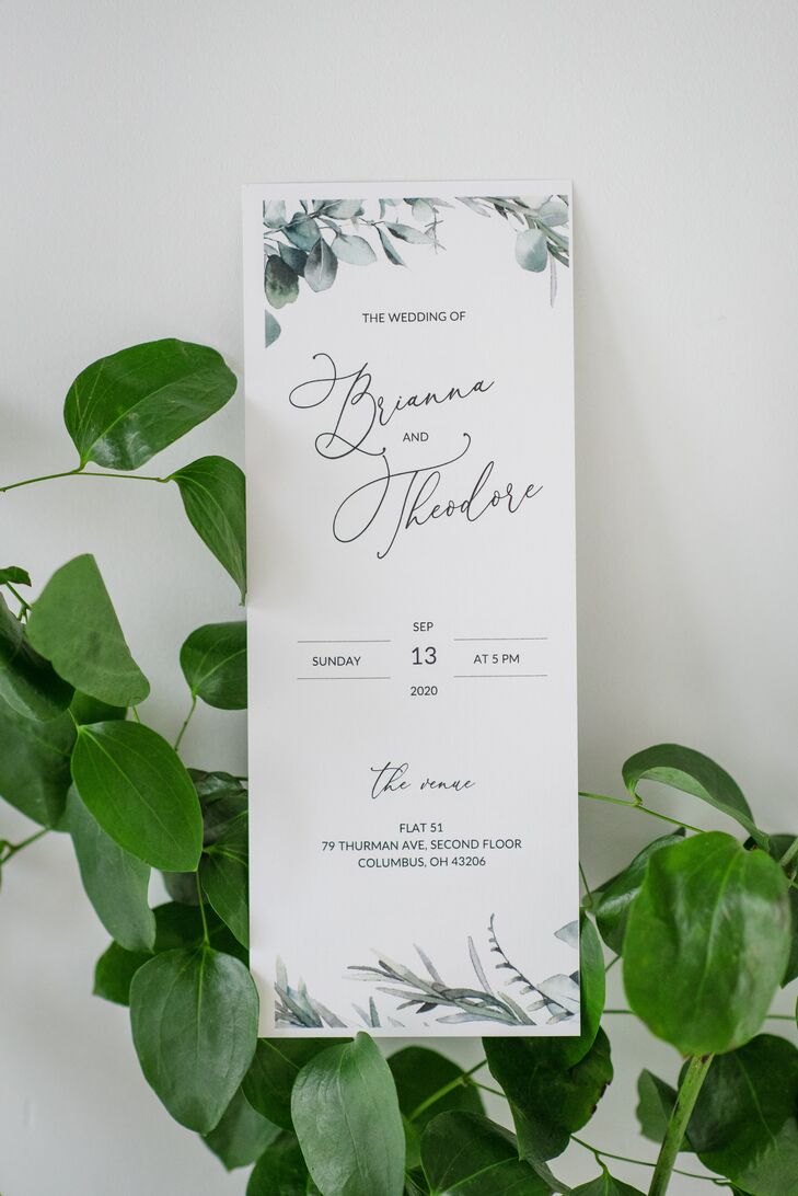 Simple Green and White Elopement Signage