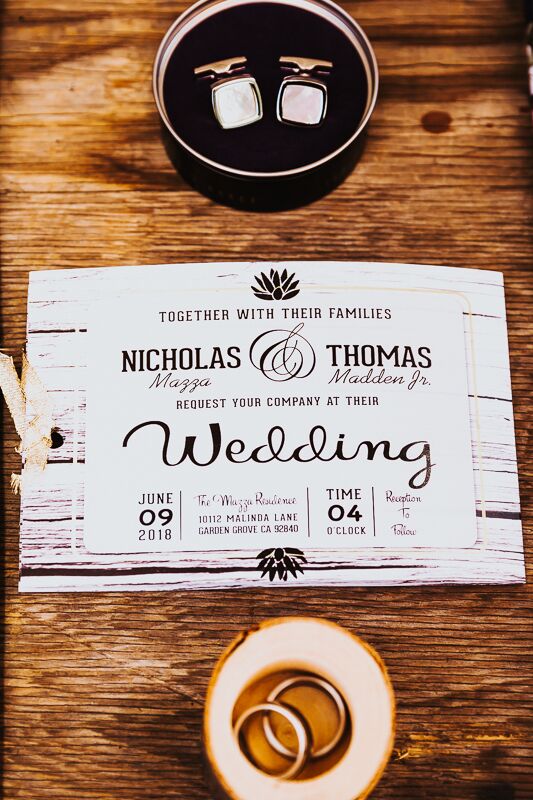 Rustic Black and White Wood Grain Invitations