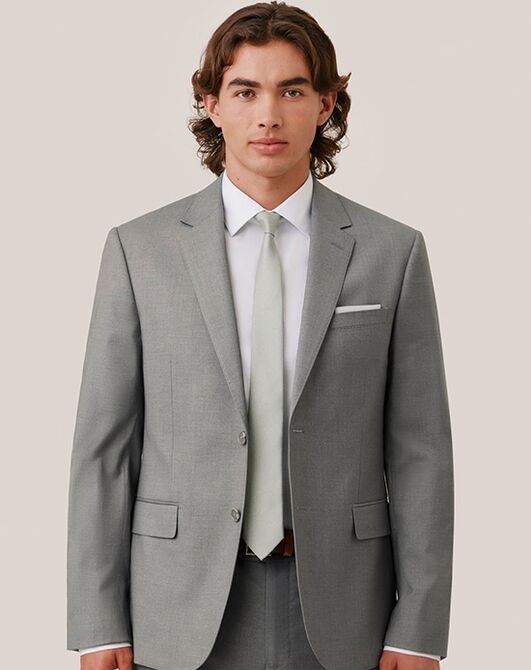 Birdy Grey Suits Taylor Suit Jacket in Gray Grey Tuxedo - 4