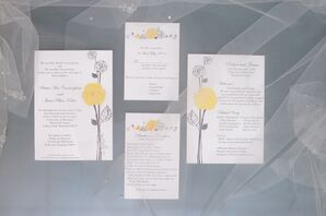 DIY Yellow Rose Invitation Suite