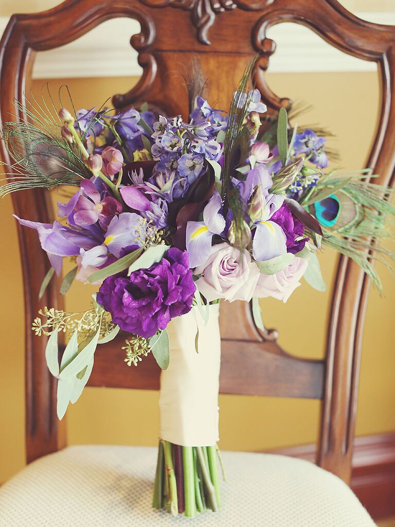 Details about   Purple Lilac Lavender Rose Tiger Lily Bridal Wedding Bouquet Accessories 