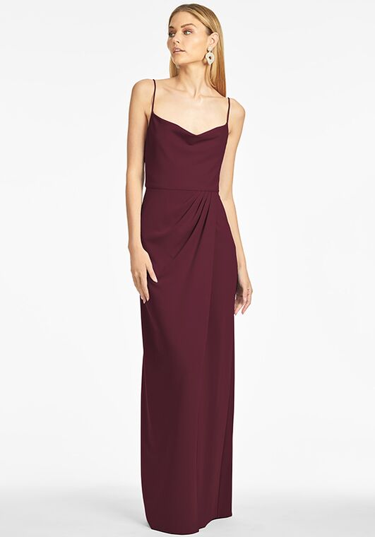 Sachin & Babi Paulina Gown - Deep Wine Scoop Bridesmaid Dress - 4