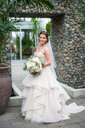 Two Piece-Gown With Sweetheart Neckline and Ruched Tulle Skirt