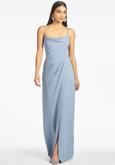 Sachin & Babi Paulina Gown - Slate Blue Scoop Bridesmaid Dress