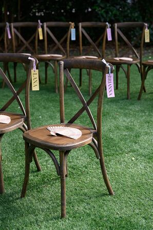 Assigned Ceremony Seat for Wedding at Casa Cartel in Austin, Texas