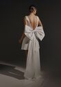 Olivia Bottega Short Satin Wedding Dress Tofa with Huge Bow A-Line Wedding Dress - thumbnail - 3