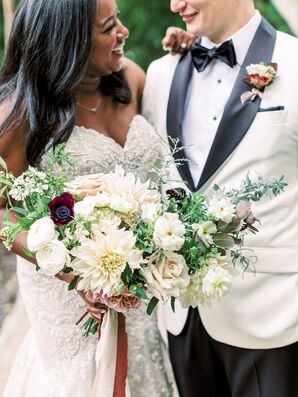 Bride and Groom in Black and White