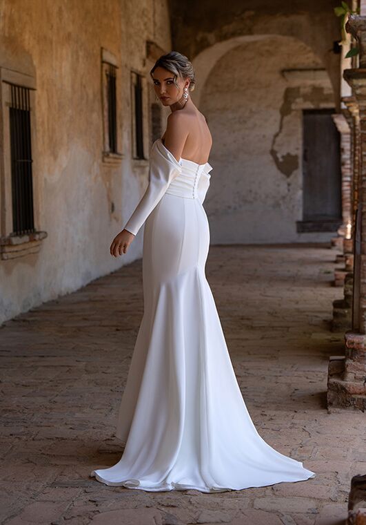 Moonlight Tango T173 Mermaid and Trumpet Wedding Dress - 2