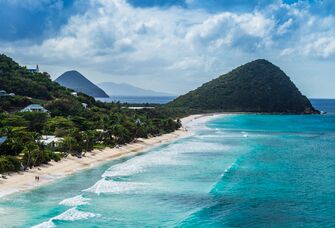 Stunning photo of a white sand beach in Trinidad. 