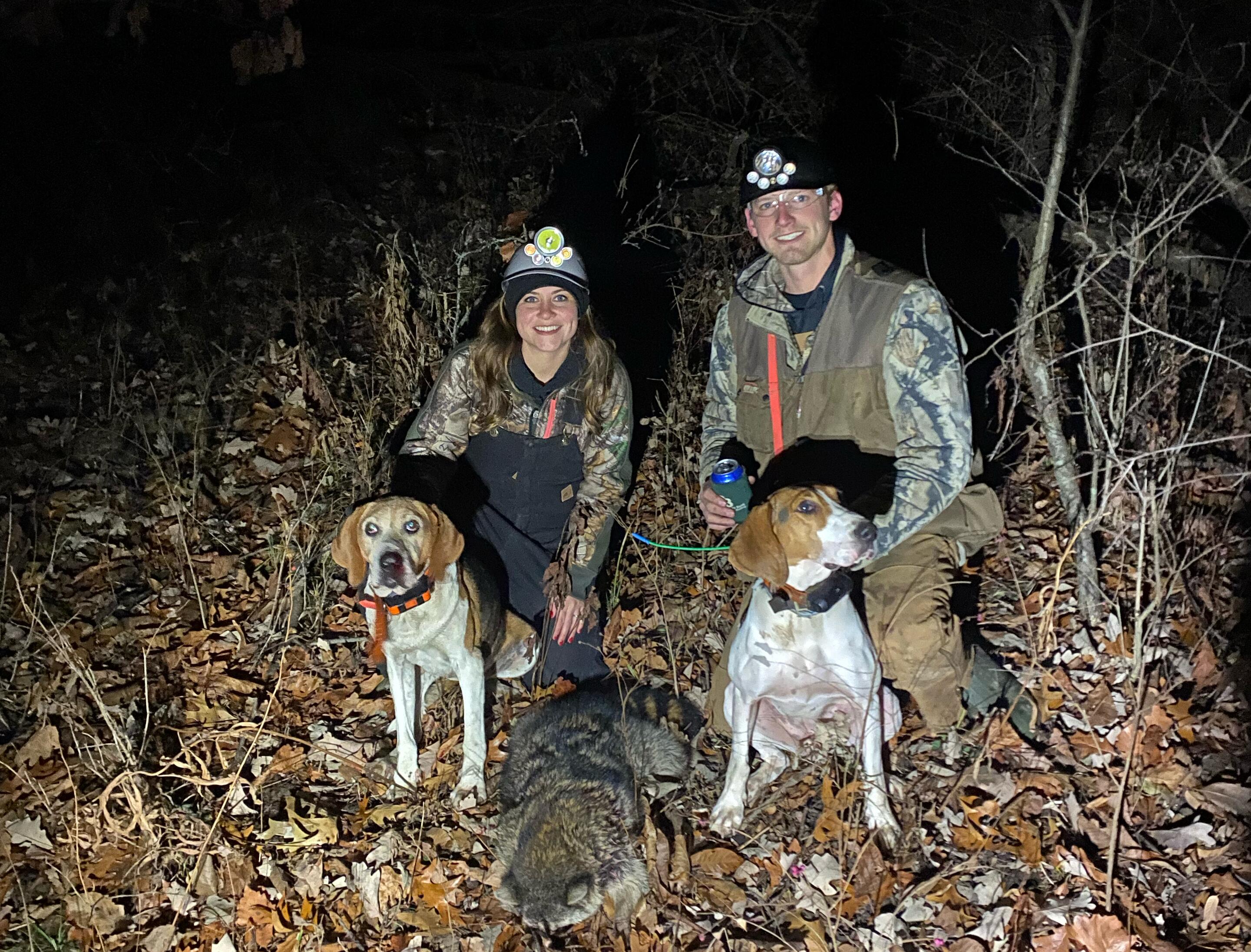 Picture of And spent many late nights coon hunting