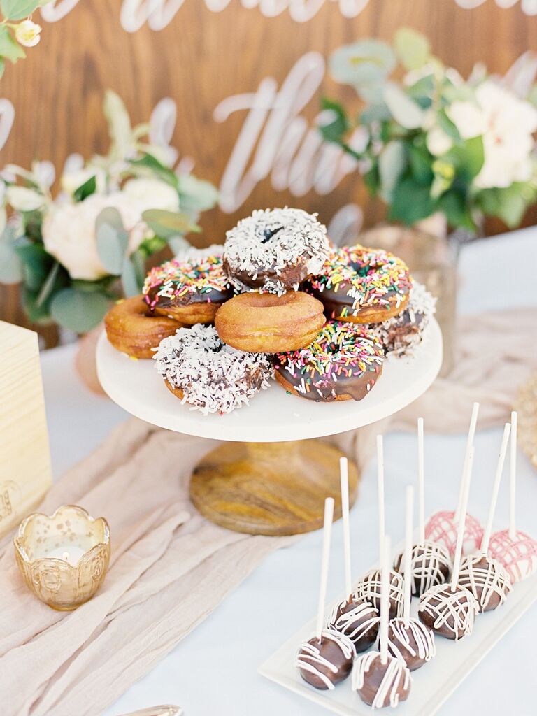 Mini donut idea for bridal shower. 