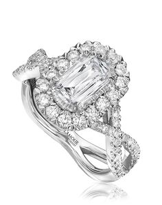Christopher Designs Elegant Emerald, Oval Cut Engagement Ring