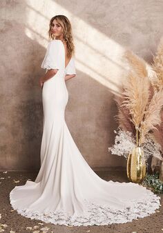 Lillian West 66219 Fit-and-Flare Wedding Dress