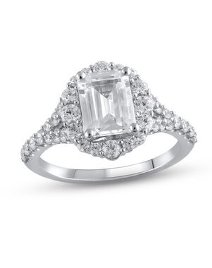 Kay Jewelers Glamorous Emerald Cut Engagement Ring