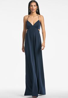 Sachin & Babi Alexandra Gown - Navy Bridesmaid Dress