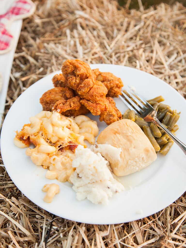 Southern wedding food for a reception dinner
