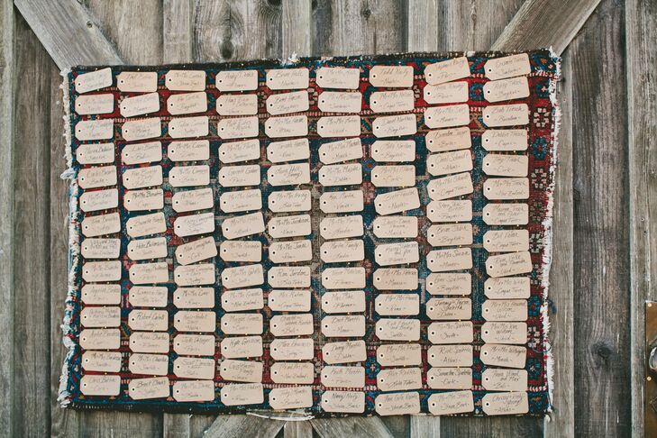 Off-White Escort Tags on Hanging Rug