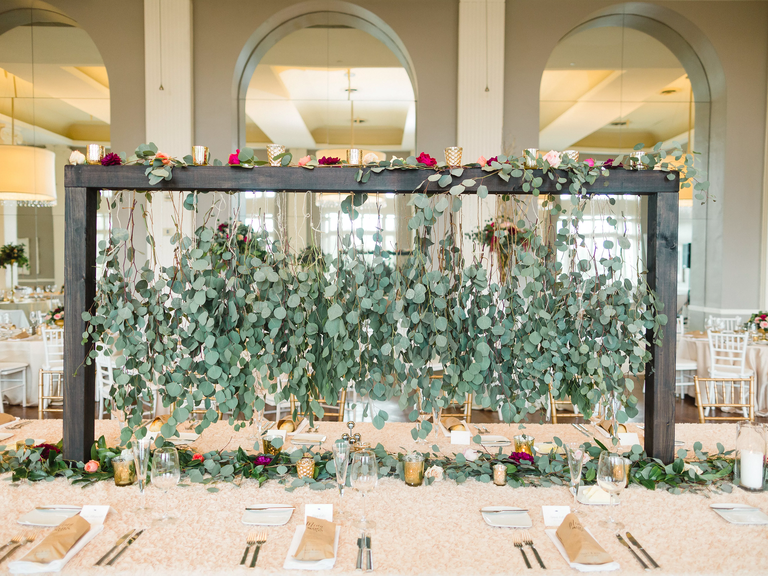 Hanging Eucalyptus Wedding Table Decor