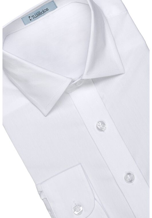 Little Tuxedos "Mason" Kids White Suit (5-Piece Set) Flower Girl Dress and Ring Bearer Outfit - 5