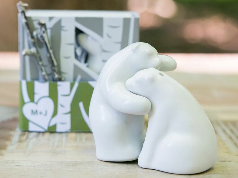 Bear-shaped salt and pepper shakers