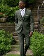 BLACKTIE SHARKSKIN Forest Green Wedding Suit Green Tuxedo - thumbnail - 1
