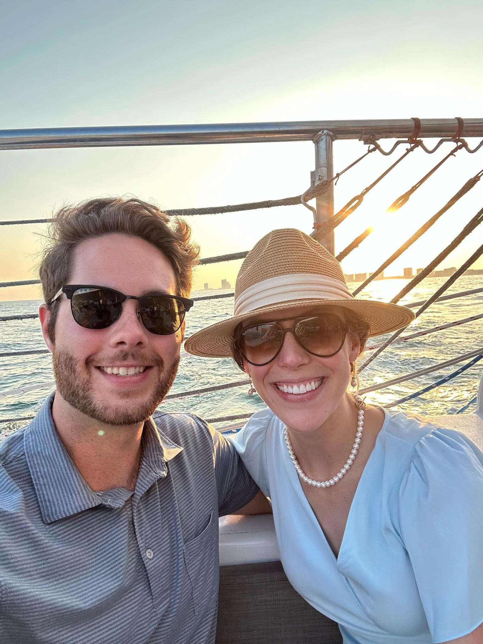 A great memory in Gulf Shores, Alabama on a sunset sailboat ride.