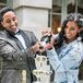 Couple Pouring Champagne Over Champagne Tower for Elopement at the Anderson House in Washington, DC