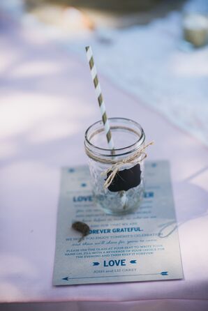 Personalized Mason Jar Cocktail Glasses and Thank You Card