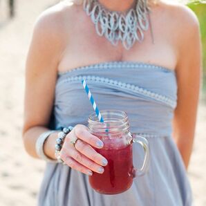 Signature Cocktail with Paper Straw