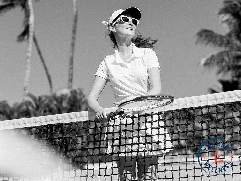 MICAELA ERLANGER WORKING OUT TENNIS