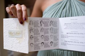 Black and White Illustrated Ceremony Program