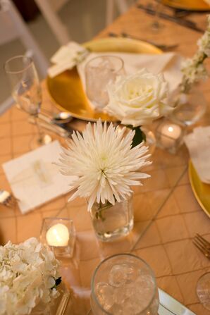 White Floral Reception Centerpieces