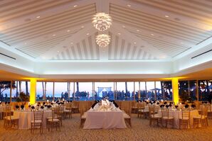 Simple White and Blue Naples Beach Hotel Reception