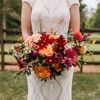 Bright Orange and Yellow Filled This Wedding at Woods Edge Llama Farm in Stockton, New Jersey