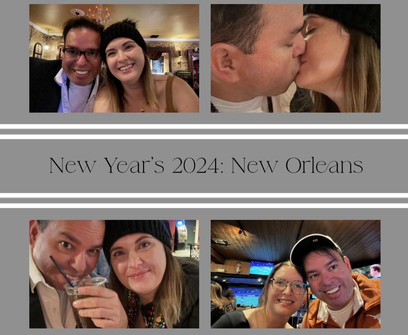 We spent our first New Year's in New Orleans together -- we both love the city and we were going to see the Longhorns play in the Sugar Bowl.  Alexandria pretended to like football for me, but it was clear she didn't know what was happening on the field.

The day before New Year's we went around the French Quarter and picked out the best Gothic outfits we could find.  We spent New Year's dressed to the 9's -- the 1899's.  We are a huge hit on the street. Ask her how she helps the homeless.